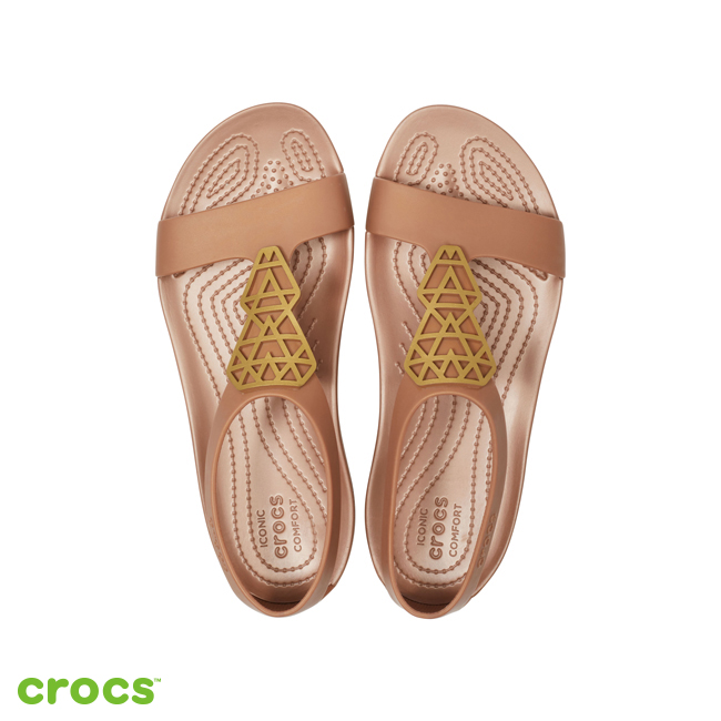 Crocs 卡駱馳 (女鞋) 瑟琳娜女士造型涼鞋 205601-860