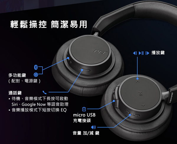 Plantronics繽特力 BackBeat GO 600藍牙音樂耳機 卡其