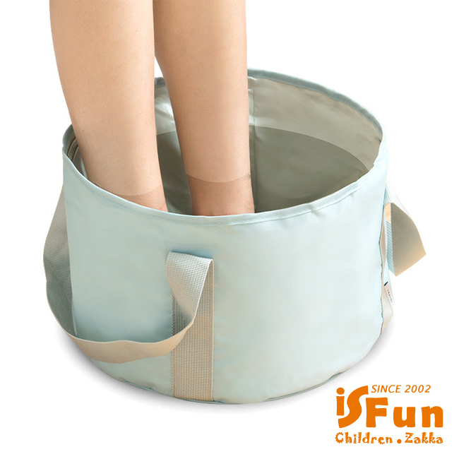 iSFun 露營戲水 旅行摺疊水桶袋 2色可選