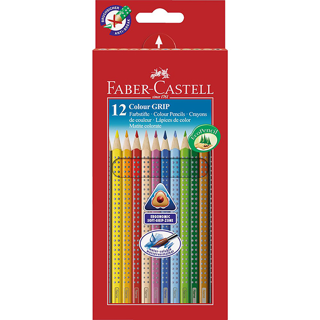 JAKO-O 德國野酷 德國Faber-Castell 三角水性彩色鉛筆-12色(安全無毒