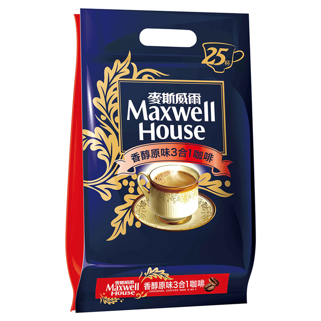 Maxwell麥斯威爾 香醇原味3合1咖啡(25入x3袋)