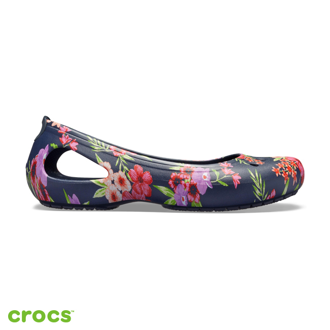 Crocs 卡駱馳 (女鞋) 卡笛印花平底鞋 205862-96N