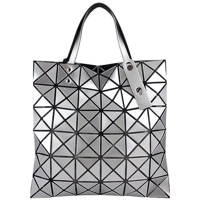 ISSEY MIYAKE 三宅一生BAOBAO三角方格6x6手提包(銀色/小)