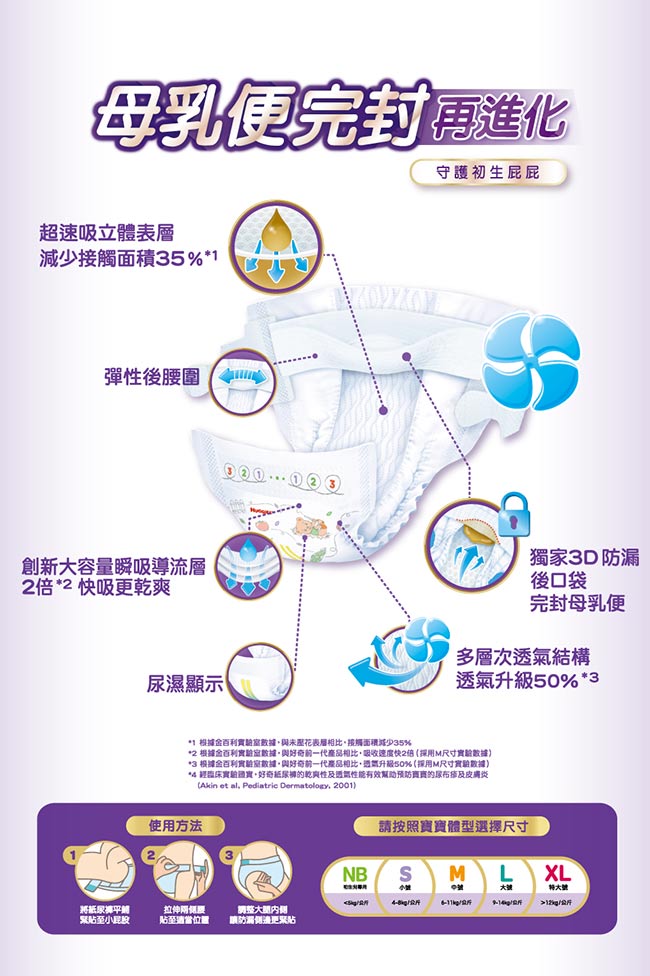 好奇 白金級頂級守護紙尿褲L 44片x3包/箱