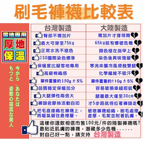 Amiss MIT雪地專用350DEN內裏刷毛保暖褲襪(黑)/2入組(1201)