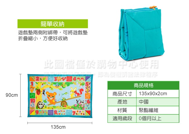 chicco-特大森林動物數字遊戲墊