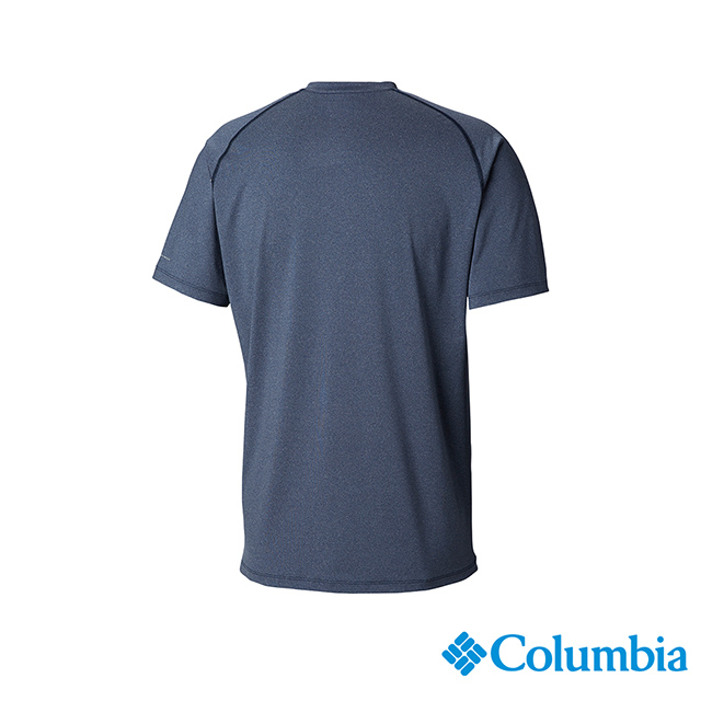 Columbia哥倫比亞 男款-UPF50快排短袖上衣-深藍 UAE15550NY