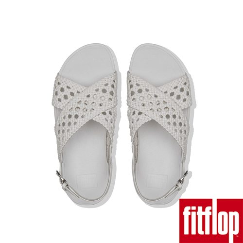 FitFlop LULU編織後帶涼鞋白色