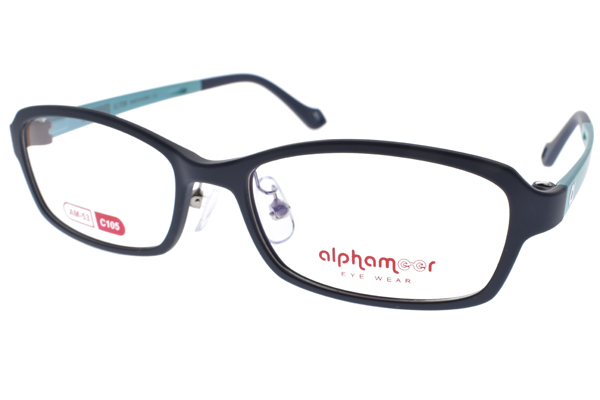 Alphameer光學眼鏡 韓國塑鋼系列/藍-綠#AM53 C105