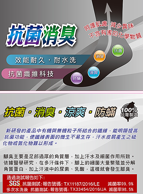 本之豐 200細針萊卡抗菌消臭素色半統襪/學生襪-10雙