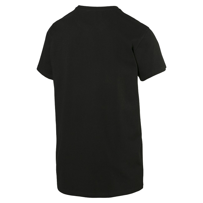 PUMA-男性流行系列經典Logo短袖T恤-黑色-歐規