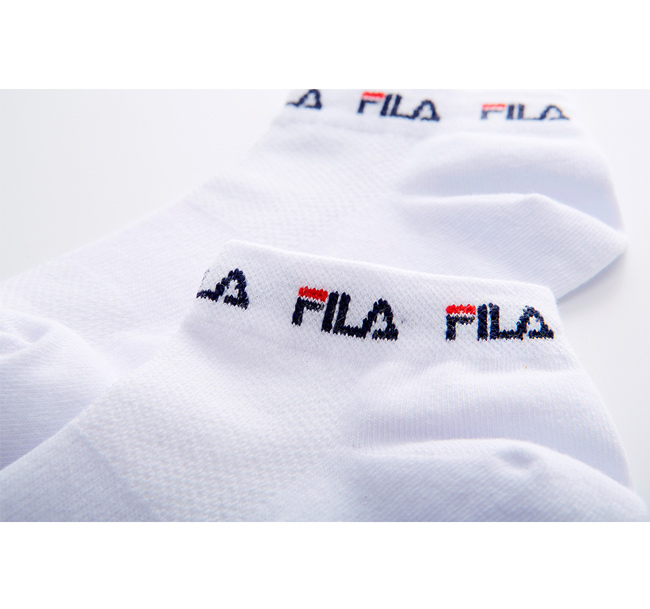 FILA 基本款棉質薄底踝襪-白 SCT-1000-WT