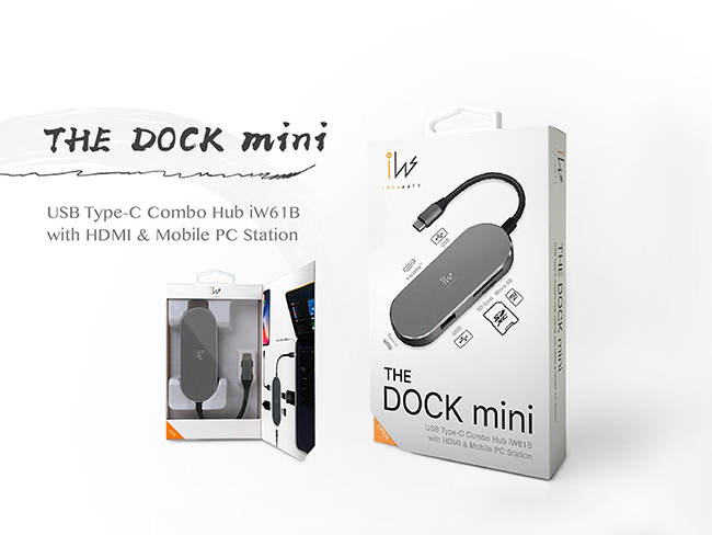 innowatt DOCK mini USB-C Hub充電傳輸集線轉接器