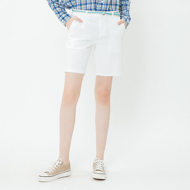 Hang Ten - 女裝 - 腰帶造型短褲 - 白