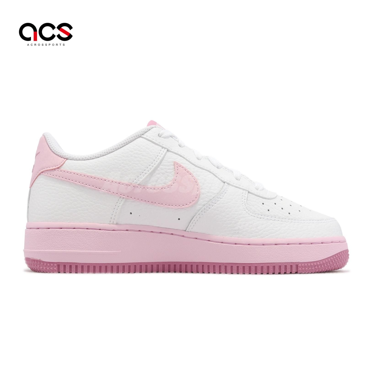 Nike 休閒鞋Air Force 1 GS 大童女鞋白粉紅色AF1 經典皮革CT3839-107