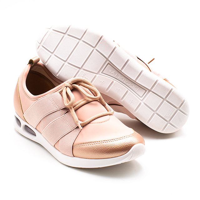Piccadilly 舒適柔軟 輕量氣墊感運動鞋 女鞋- 玫瑰金粉 ( 另有深藍 )