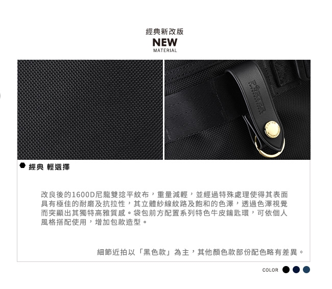 PORTER - 經典新進化NEW HEAT率性型格後背包 - 普魯士藍