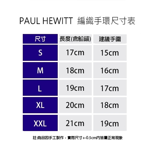 PAUL HEWITT 德國出品 PHREP 海軍藍皮革編織 玫瑰金船錨手環