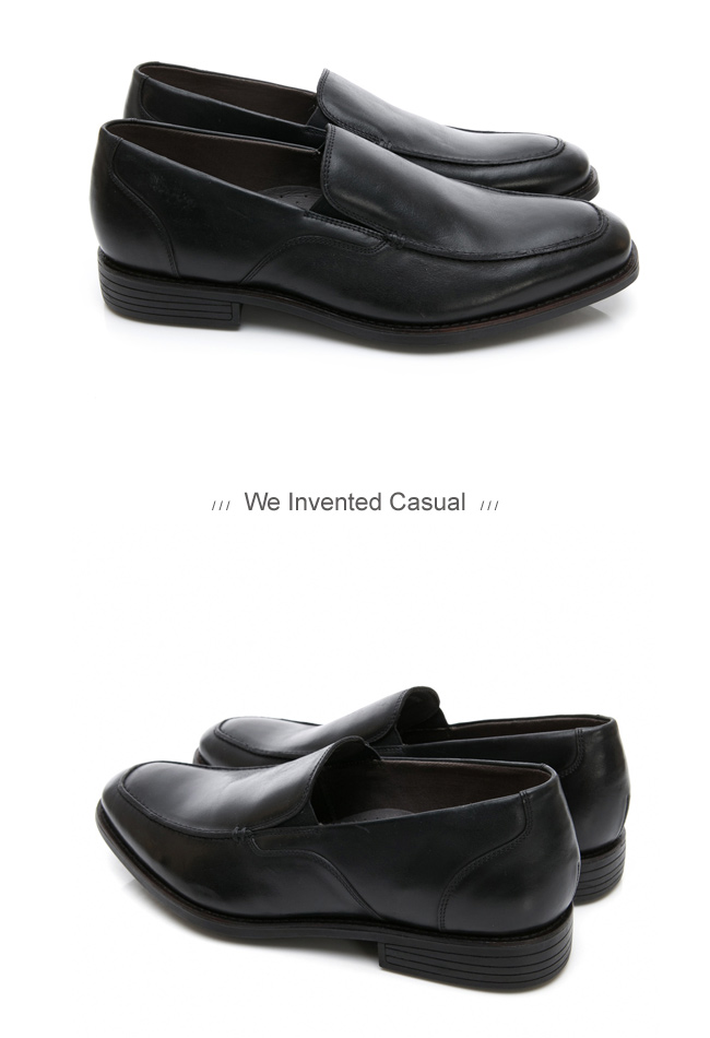 Hush Puppies MUDI LOAFER 超彈力皮鞋-黑