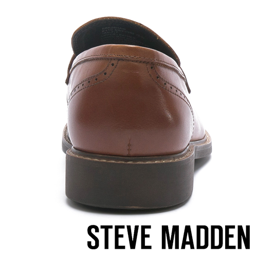 STEVE MADDEN-BRADSHAW馬銜扣真皮男士紳士鞋-咖啡