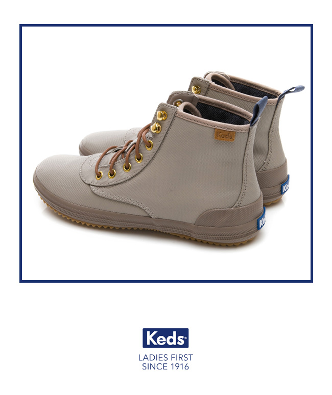 Keds SCOUT 機能防潑水時髦靴-淺灰