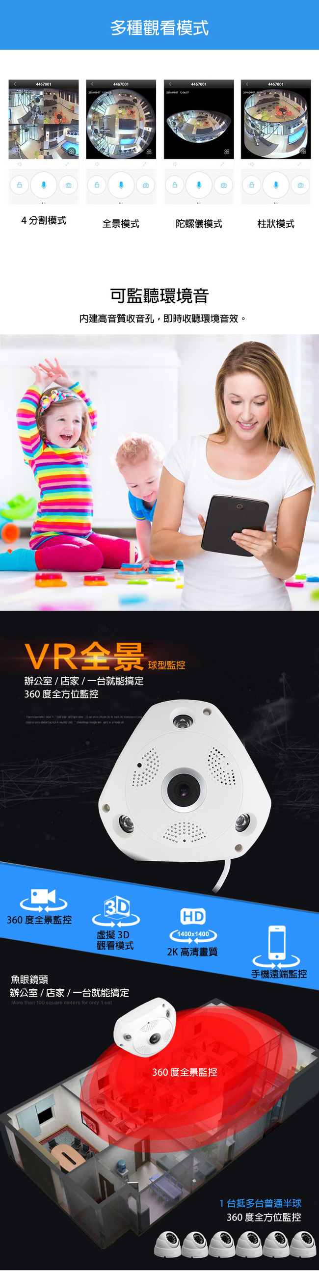 IS愛思 IR-3602K VR全景高畫質紅外線網路監控攝影機