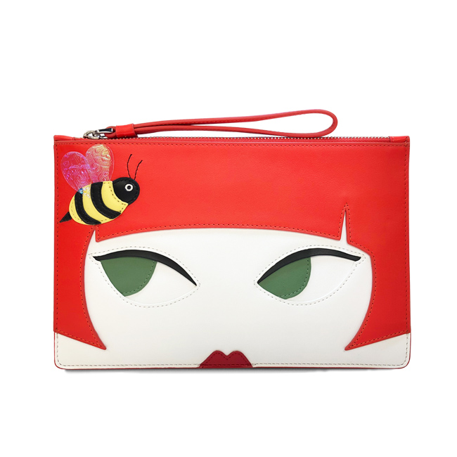 LULU GUINNESS GRACE 手拿/萬用袋 (DOLL FACE)