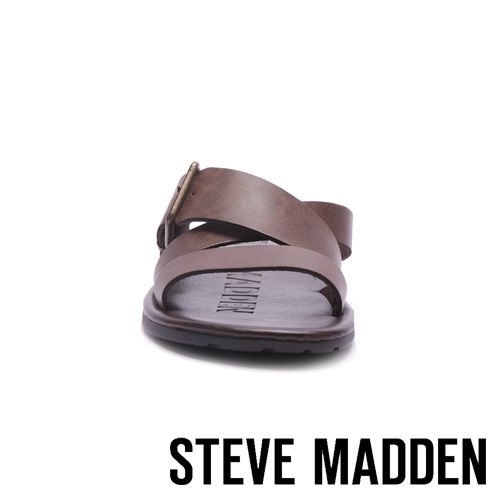 STEVE MADDEN-SUSPENSE扣帶式男士夏季涼拖鞋-咖啡