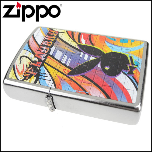 ZIPPO 美系~PLAYBOY-班尼兔圖案塗鴉風格設計打火機