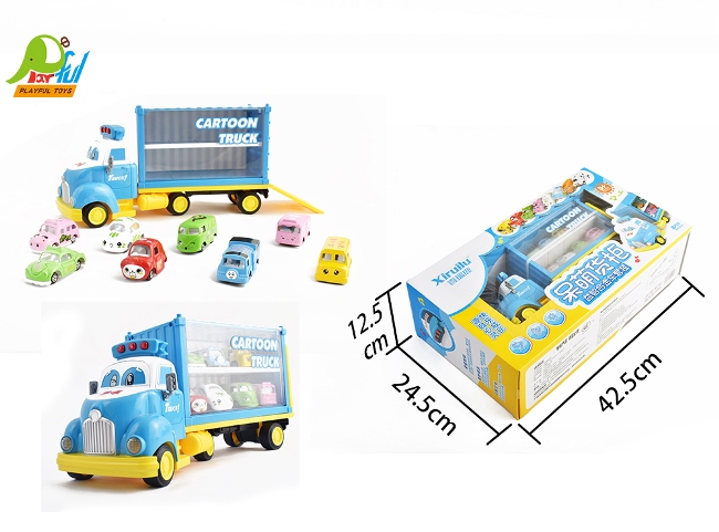 Playful Toys 頑玩具 合金慣性小車貨櫃車