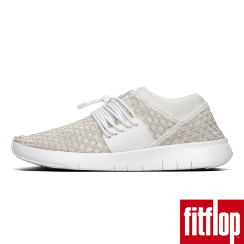 FitFlop STRIPKNIT LACE UP SNEAKERS-都會白