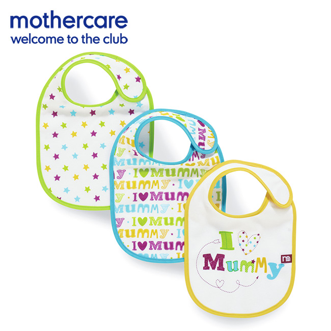 mothercare 我愛媽咪圍兜3入