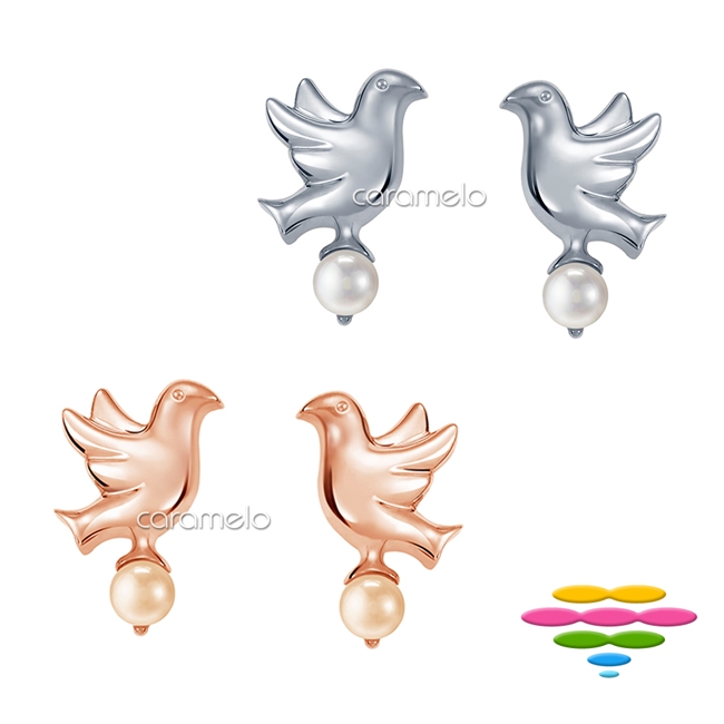 彩糖鑽工坊 日本AKOYA海水珍珠耳環 (2選1) 青鳥系列