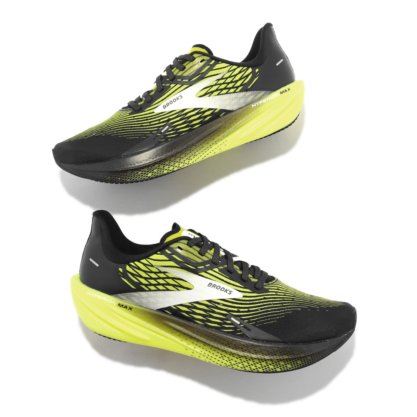 Brooks 競速跑鞋Hyperion Max 男鞋黑黃厚底反光太陽神回彈運動鞋