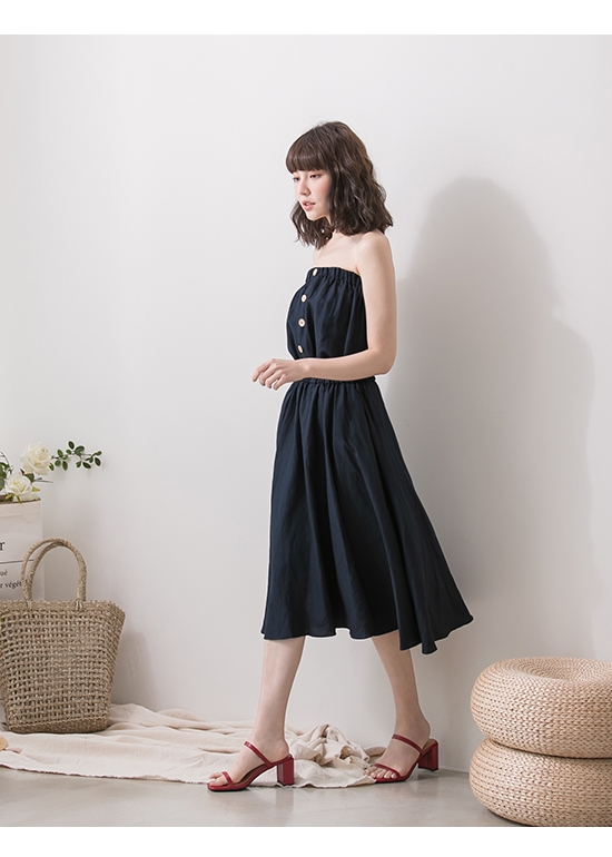 D+AF 時尚美型．一字雙帶方頭高跟涼鞋＊紅