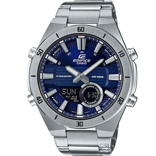 EDIFICE 3D立體雙顯多功能錶(ERA-110D-2A)藍/47.6mm