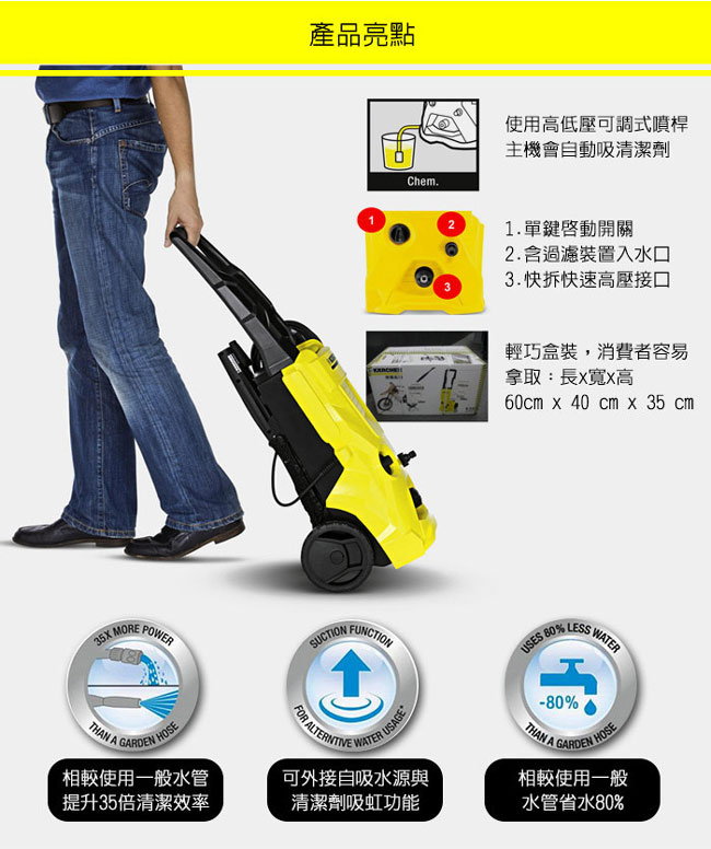 德國凱馳 Karcher 家用高壓清洗/洗車機 K3.500 K3500