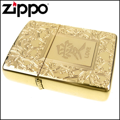 ZIPPO 美系~Chinese Love-愛-花紋圖案深刻(ARMOR裝甲)