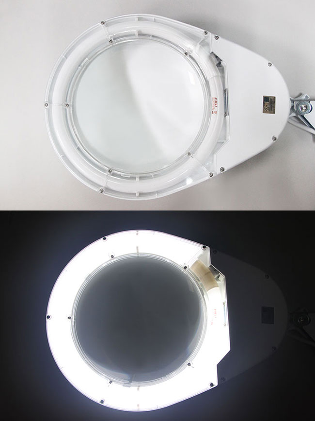 【Hamlet】1.8x/3D/178mm 大鏡面護眼檯燈放大鏡 落地輪架 E040-R