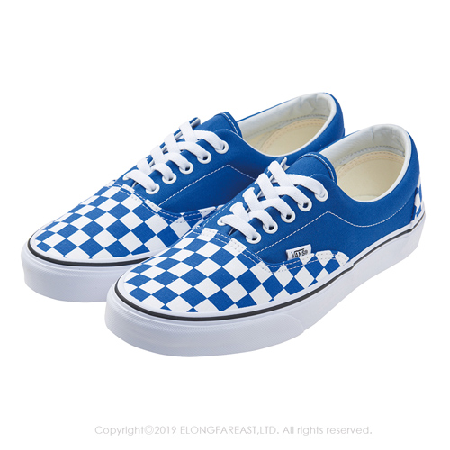 (男)VANS Era 拼接棋盤格綁帶休閒鞋*藍色