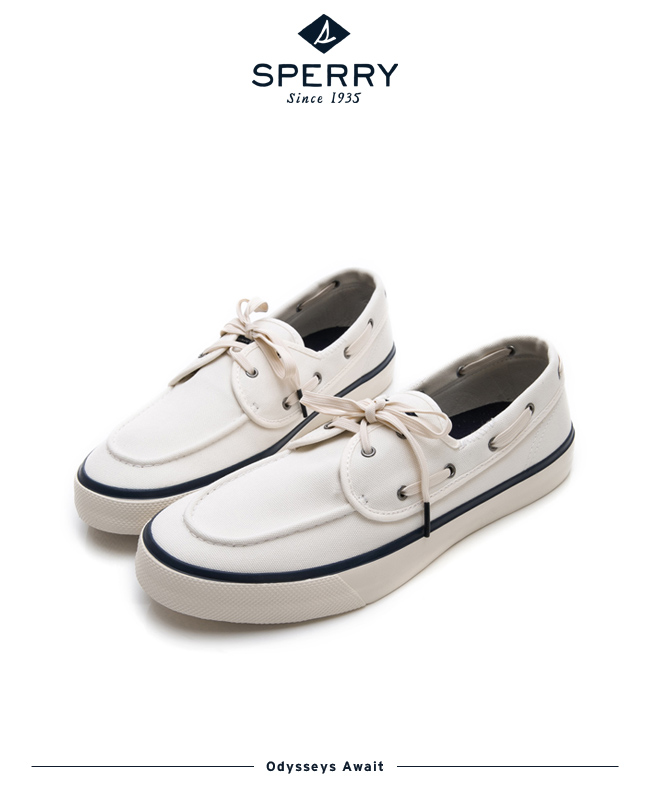 SPERRY 美式經典輕量舒適帆布鞋(男)-白
