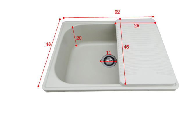 Abis 日式穩固耐用ABS櫥櫃式中型塑鋼洗衣槽(雙門)-2入