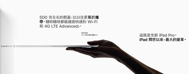 【APPLE原廠公司貨】12.9吋iPad Pro Wi-Fi+LTE 256GB