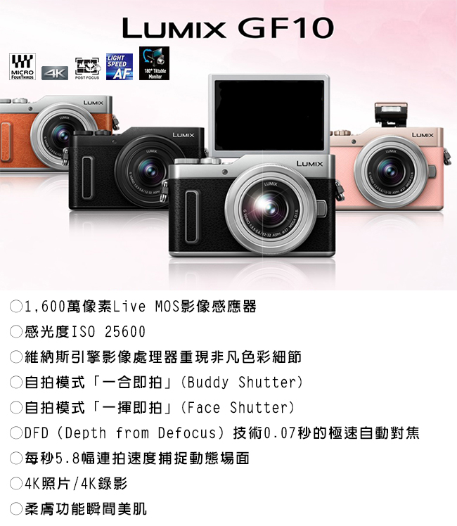 Panasonic Lumix DC-GF10K+12-32mm 單鏡組*(中文平輸)