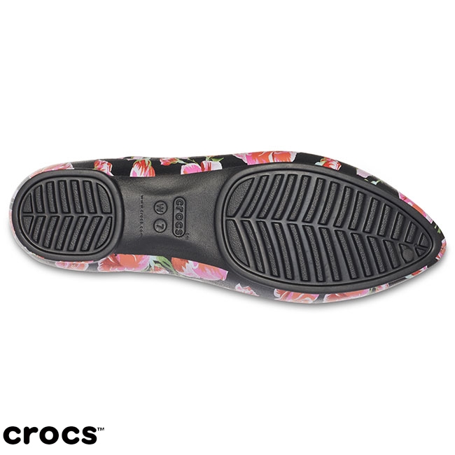 Crocs 卡駱馳 (女鞋) 伊芙花紋露跟鞋 204957-97O