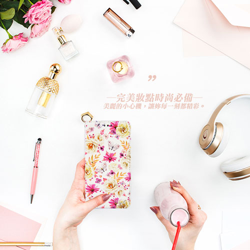 apbs Samsung Galaxy Note9 施華水晶鑽皮套-小白蝶