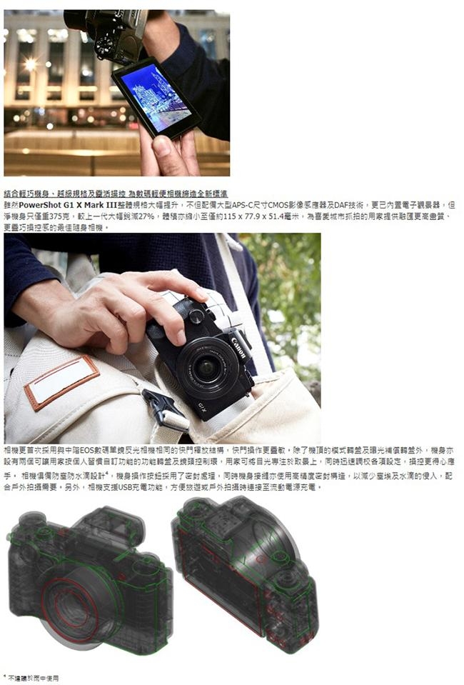 Canon PowerShot G1 X Mark III (公司貨)