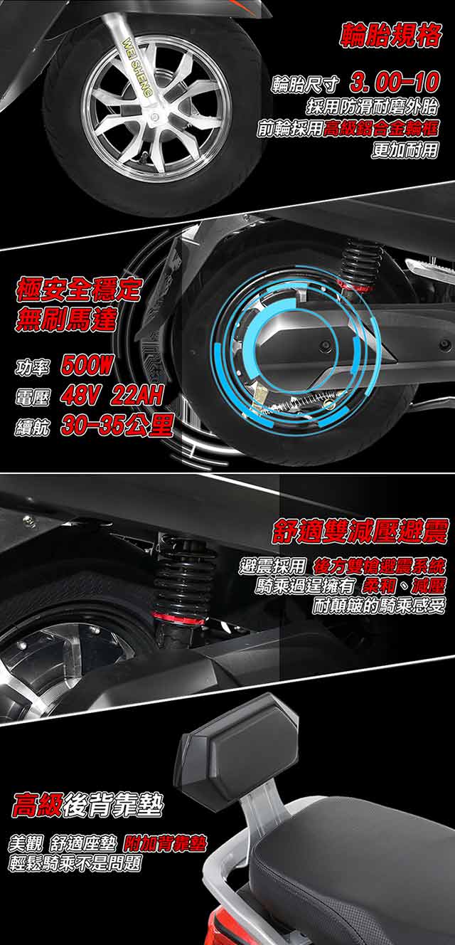 【e路通】EA-R53 隱者 48V鉛酸 500W LED大燈 液晶儀表 電動車