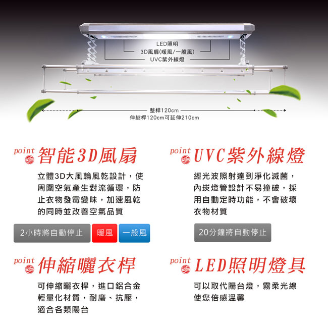 台熱牌萬里晴烘衣曬衣組 乾衣機TCD-7.0RJ+曬衣機TCM-210-SS11 基本安裝