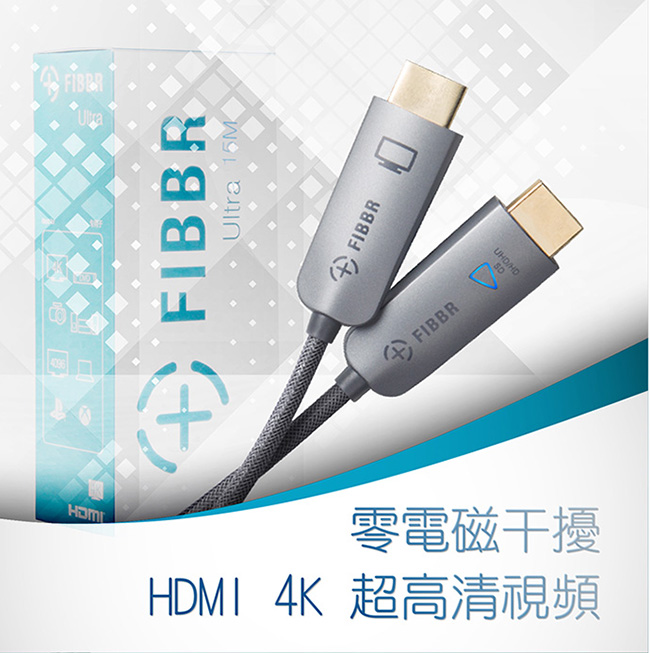 菲伯爾FIBBR高畫質 Ultra 光纖HDMI 1.4連接線 -20M